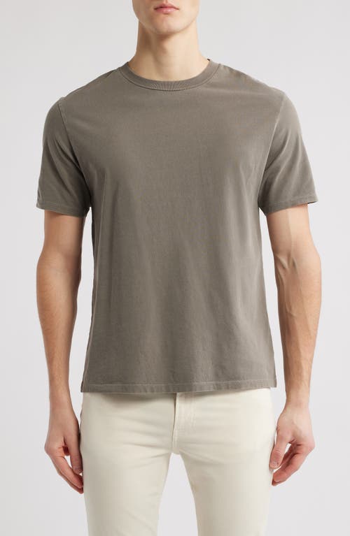 Frame Short Sleeve Light Cotton Tee Smoky Mocha In Dark Sage