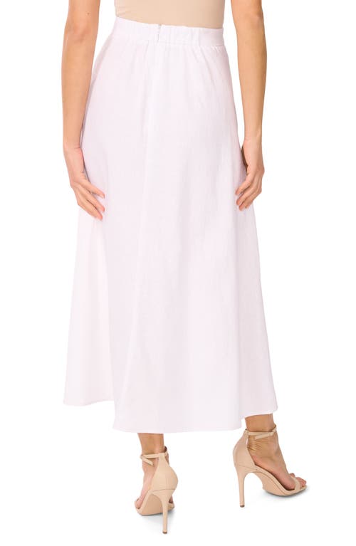 Vince Camuto Linen Blend Maxi Skirt In Ultra White