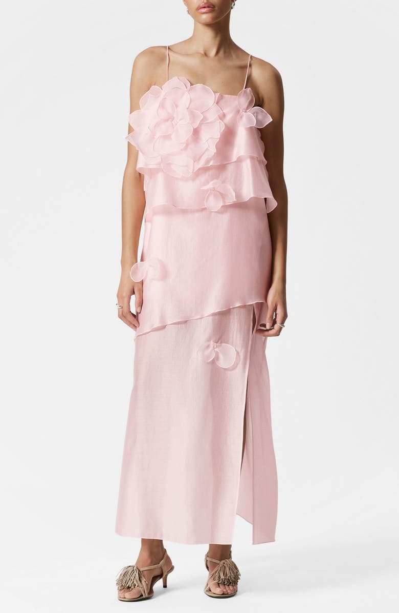 & Other Stories Floral Appliqué Tiered Dress, Main, color,