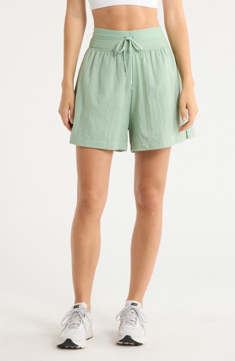 Double Waistband Drawstring Shorts