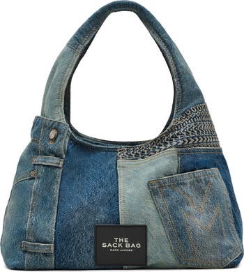 25年★Marc Jacobs Denim Shoulder Bag 4S5SMN089S02 Marc Jacobs Denim Cruiser Crescent Satchel Shoulder Bag