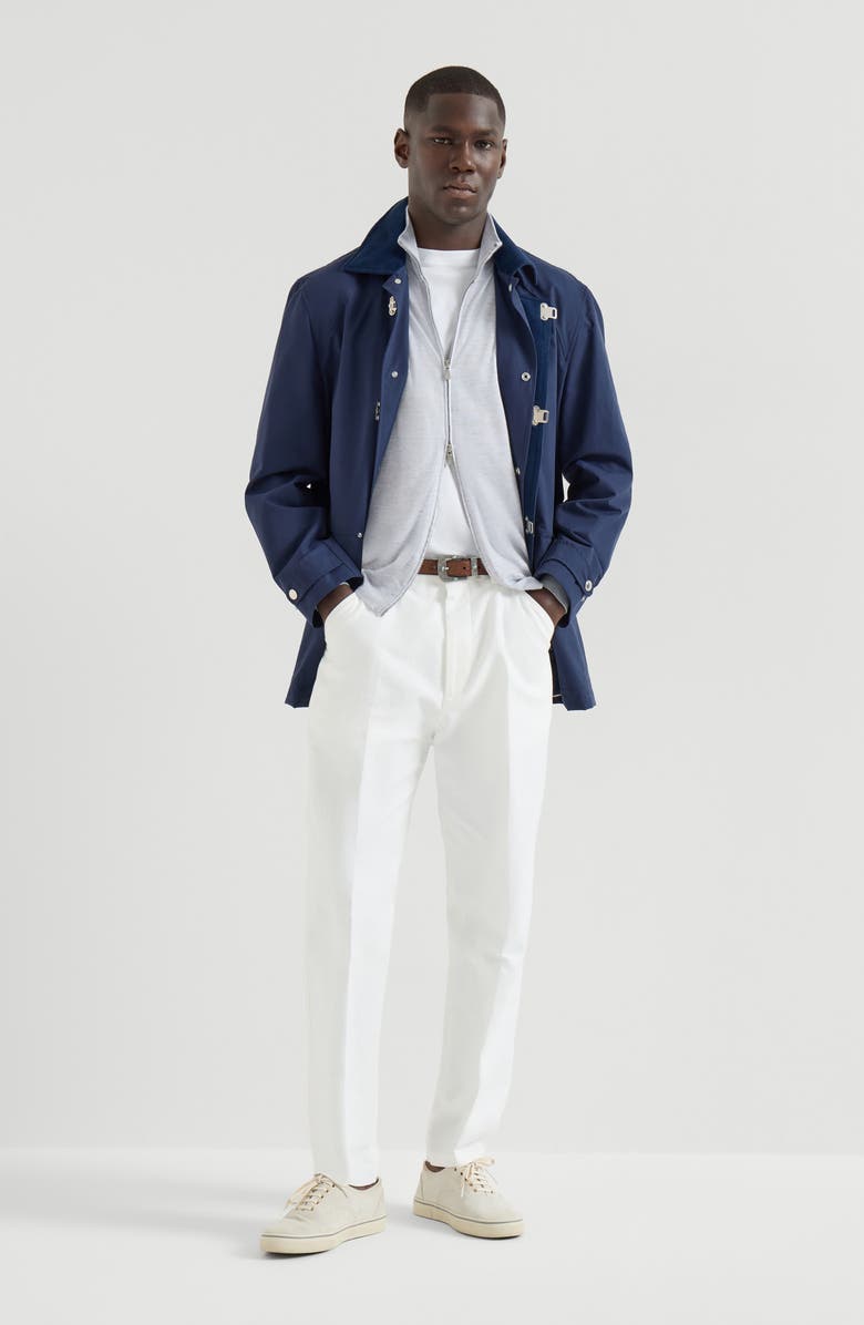 Brunello Cucinelli Cashmere and silk cardigan, Alternate, color, Pale Blue