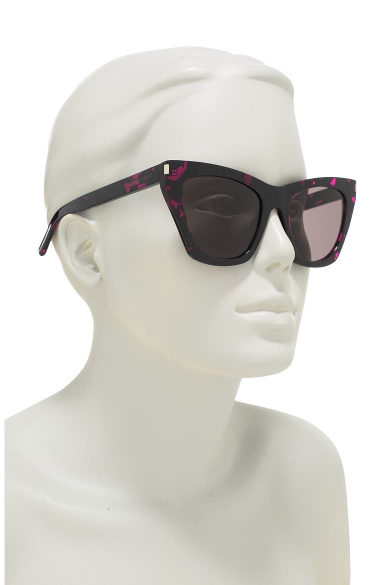 55mm Cat Eye Sunglasses, Alternate, color, HAVANA BLACK