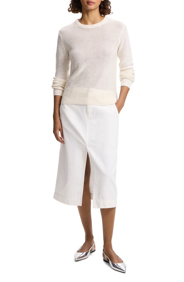 Theory Elbow Patch Linen Blend Sweater, Alternate, color, 