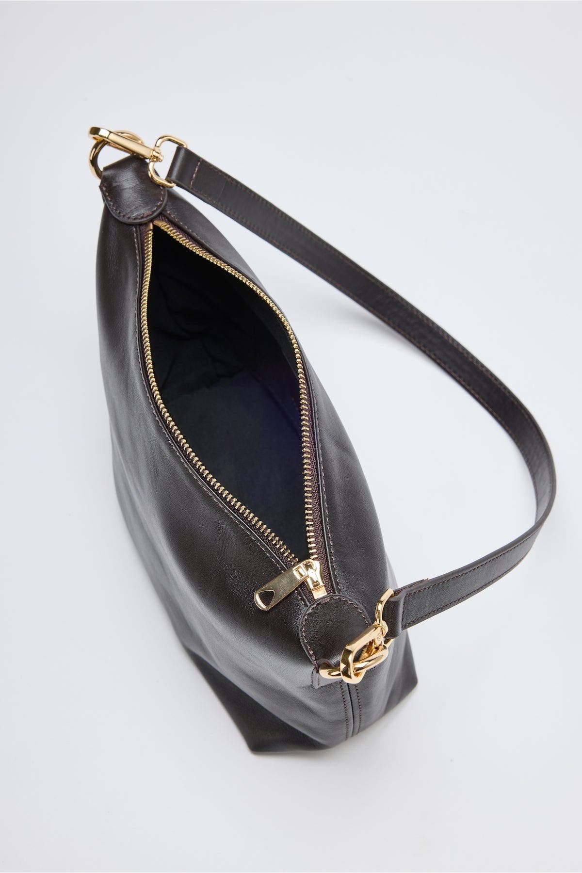 Forever & Always Shoes Nila Bassepi Leather Slouchy Shoulder Bag, Alternate, color, Black