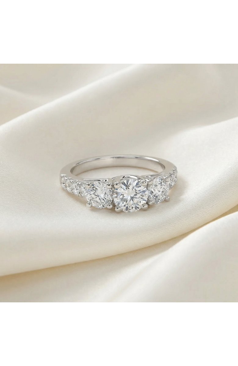 Bliss Diamond 1 1/4ct Three Stone Lab Grown Diamond Engagement Ring 14K Gold, Alternate, color, 14K White Gold