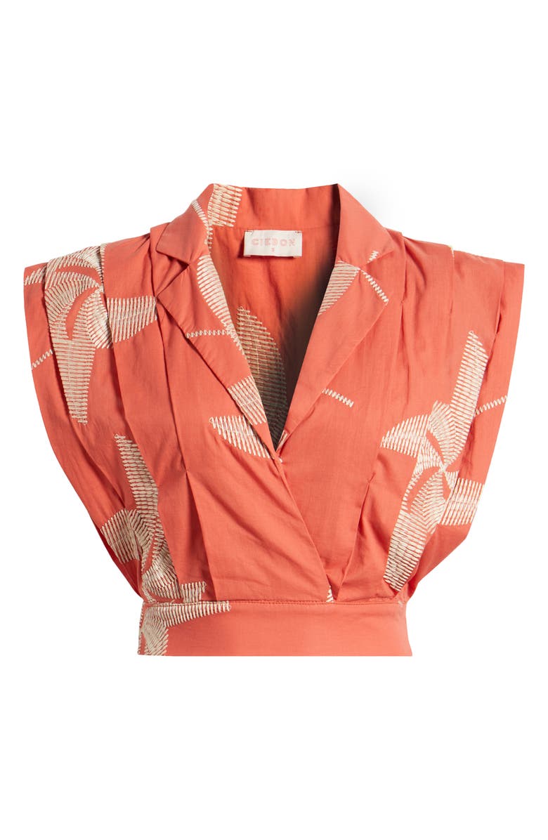 CIEBON Sareh Stitch Pleated Top, Alternate, color, Teracotta