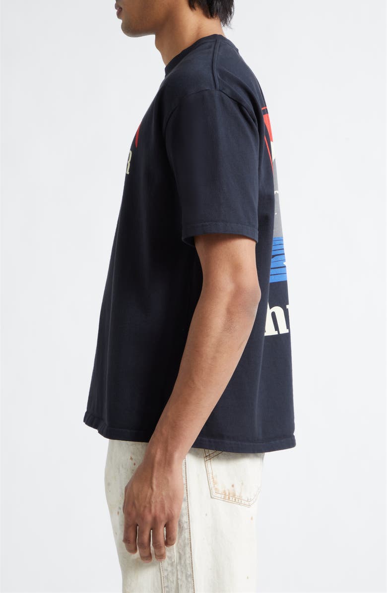 Rhude Moonlight Regatta Graphic T-Shirt, Alternate, color, Vintage Black/ Red/ Blue