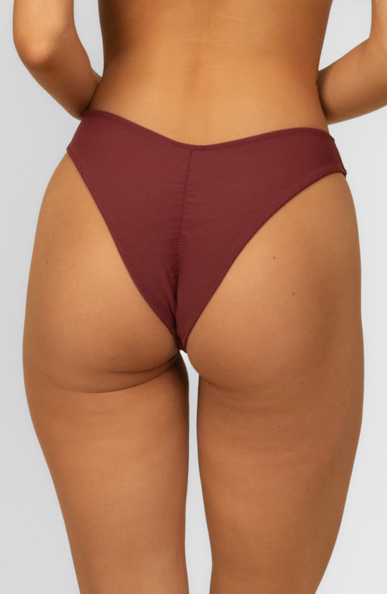 MONTCE Sporty Lulu Bikini Bottoms, Alternate, color, Maroon