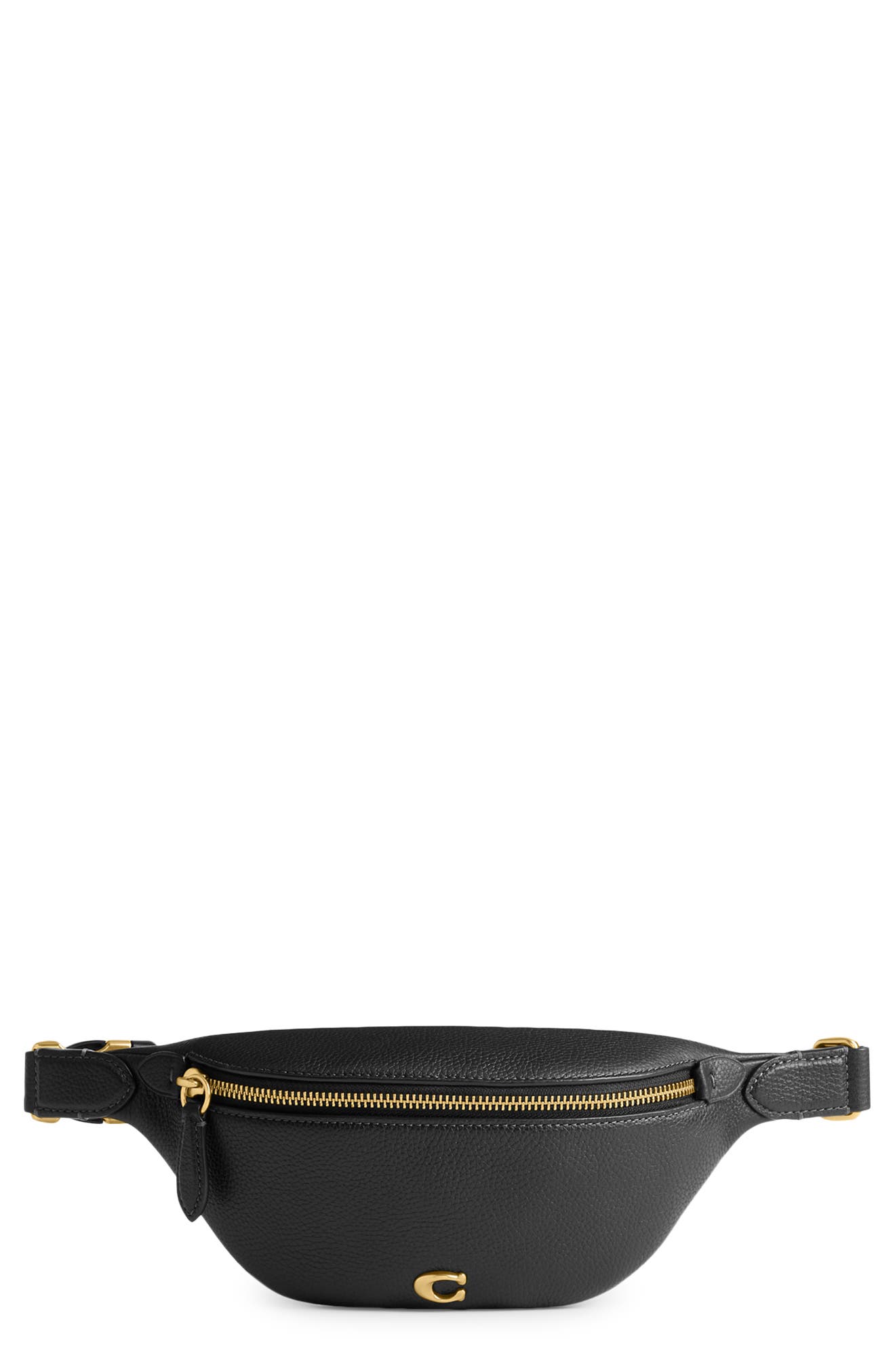 COACH Essential Leather Belt Bag, Main, color, 