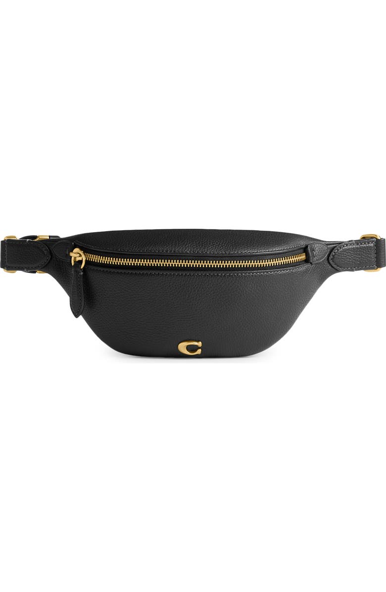 COACH Essential Leather Belt Bag, Main, color,