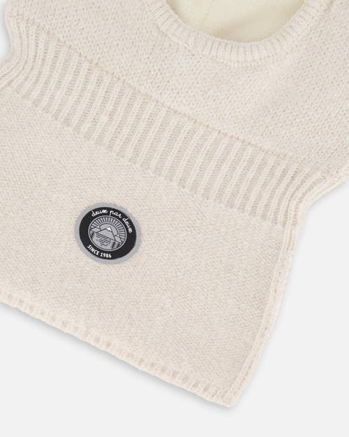 Deux Par Deux Gender Inclusive Knit Balaclava In Neutral