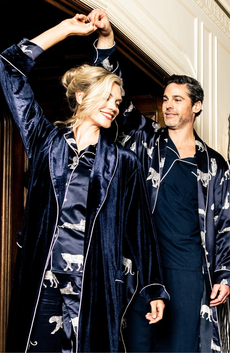 Petite Plume Women's Velour Robe, Alternate, color,