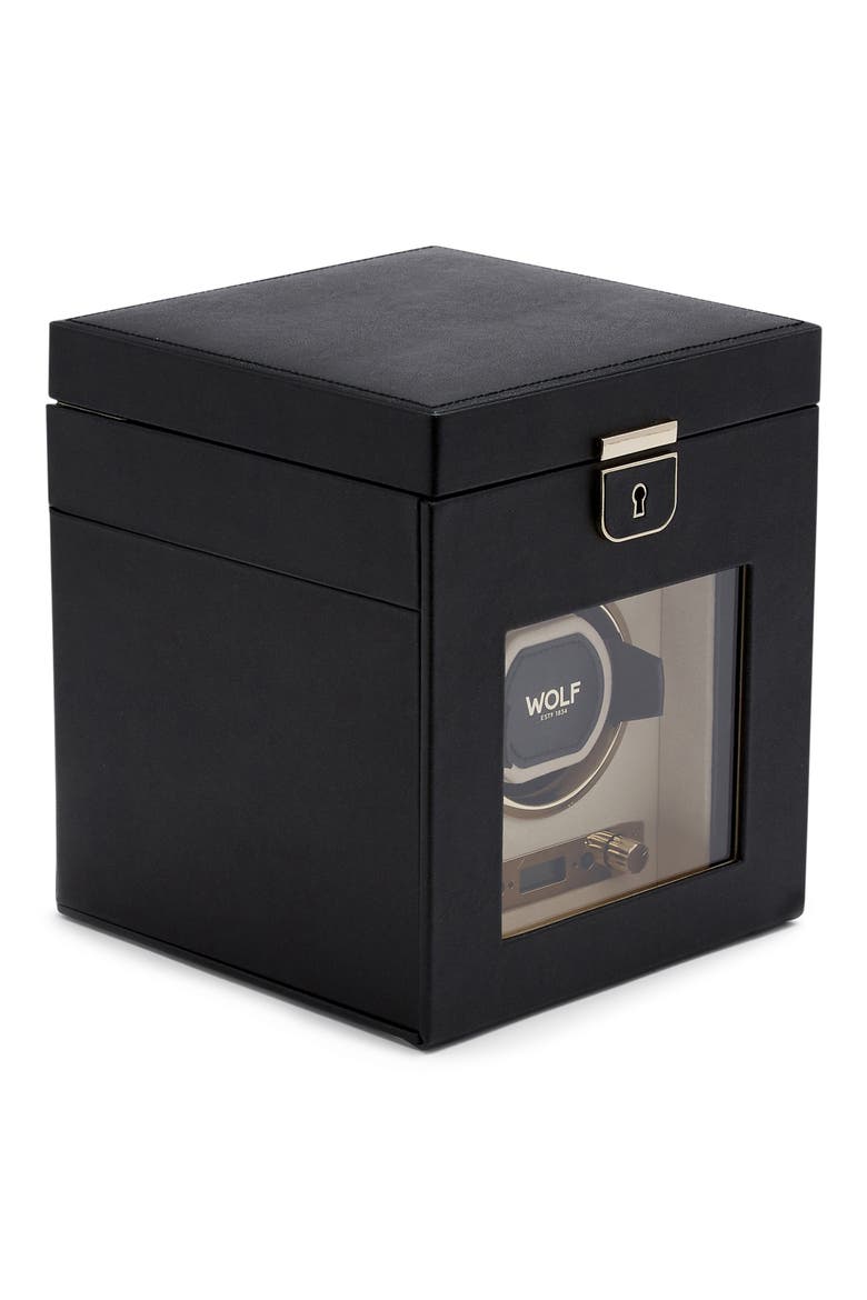 Palermo Single Watch Winder, Main, color, BLACK