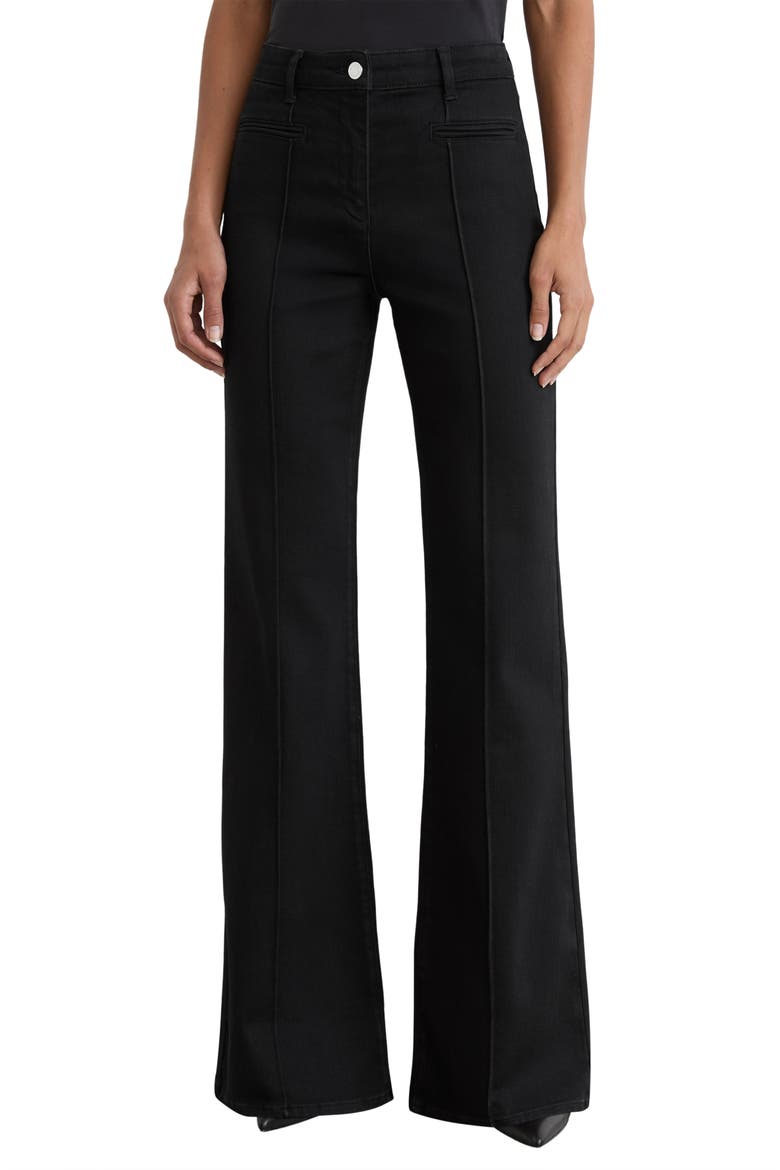 Claude High Waist Flare Jeans, Alternate, color, BLACK