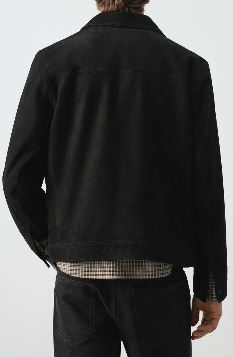 MANGO Suede Jacket, Alternate, color, Black