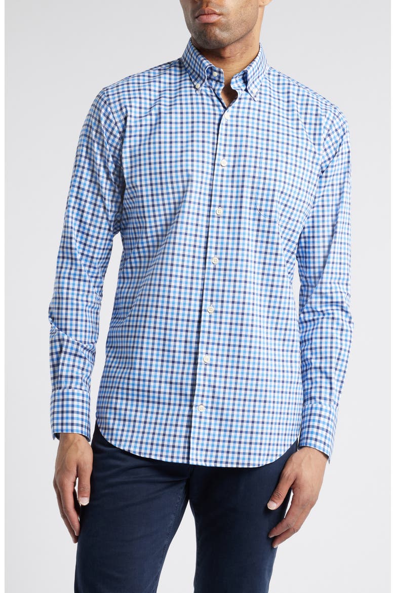 Gardner Crown Lite Performance Button-Down Shirt, Main, color, PACIFIC