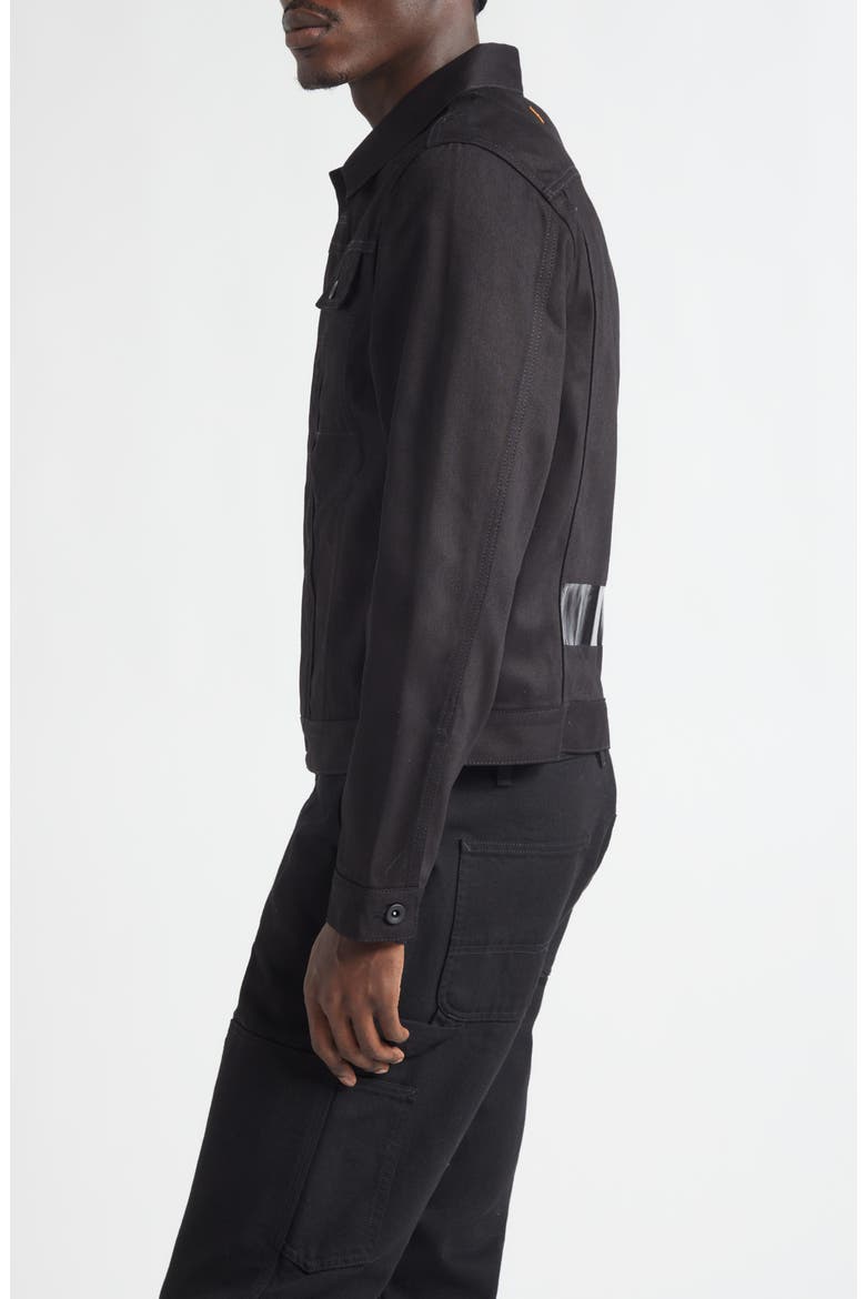 Jacob Taped Type 3 Trucker Jacket, Alternate, color, BLACK/BLACK