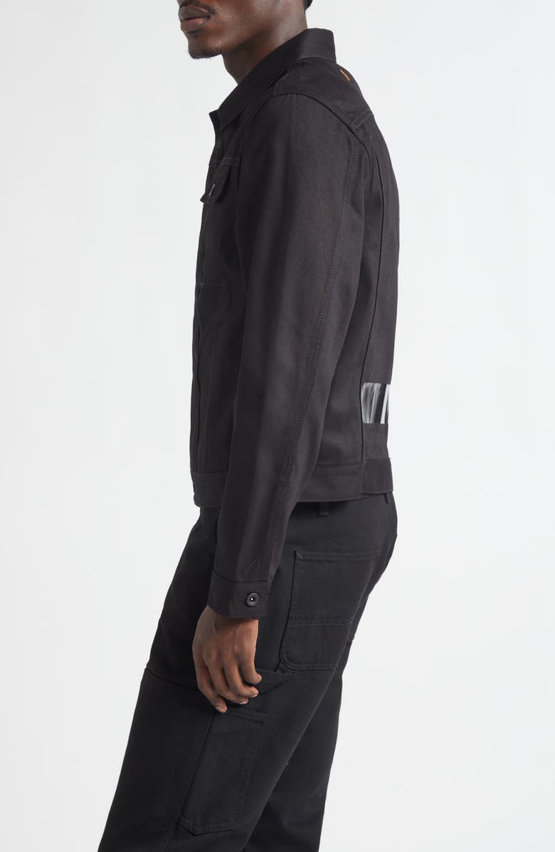 JKEEFER Jacob Taped Type 3 Trucker Jacket, Alternate, color, Black/Black