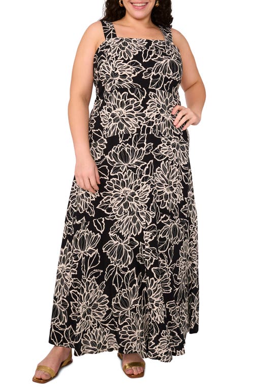 Vince Camuto Floral Wide Strap Maxi Dress