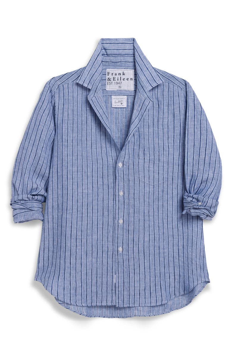 Frank & Eileen Relaxed Button-Up Shirt, Alternate, color, Blue Navy Stripe