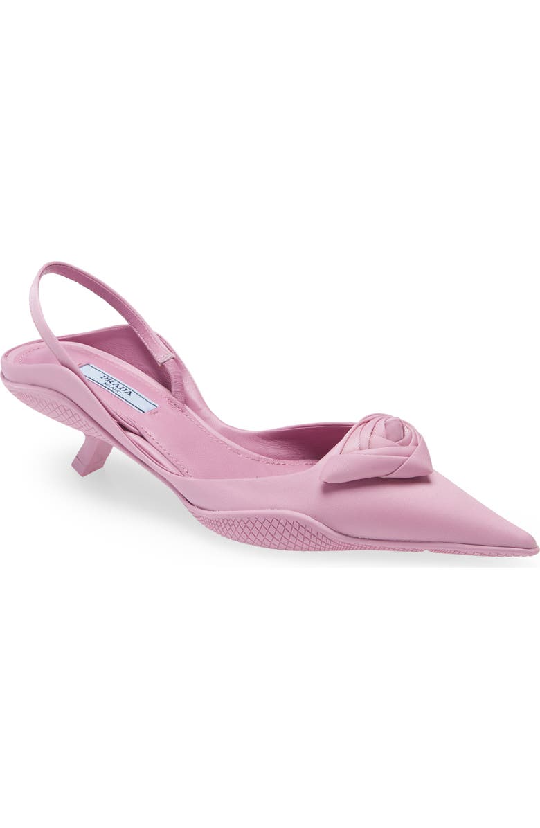 Prada Pointed Toe Slingback Pump, Main, color,