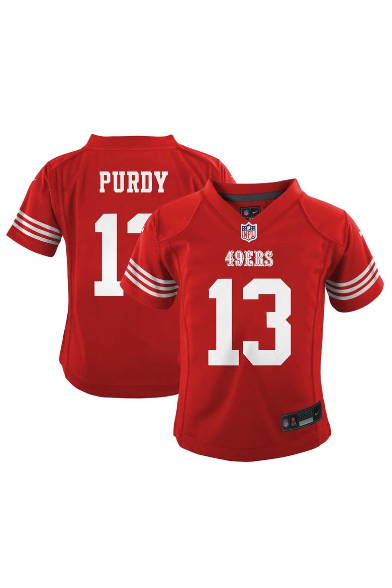 Toddler Nike Brock Purdy Scarlet San Francisco 49ers Game Jersey, Main, color, Scarlet