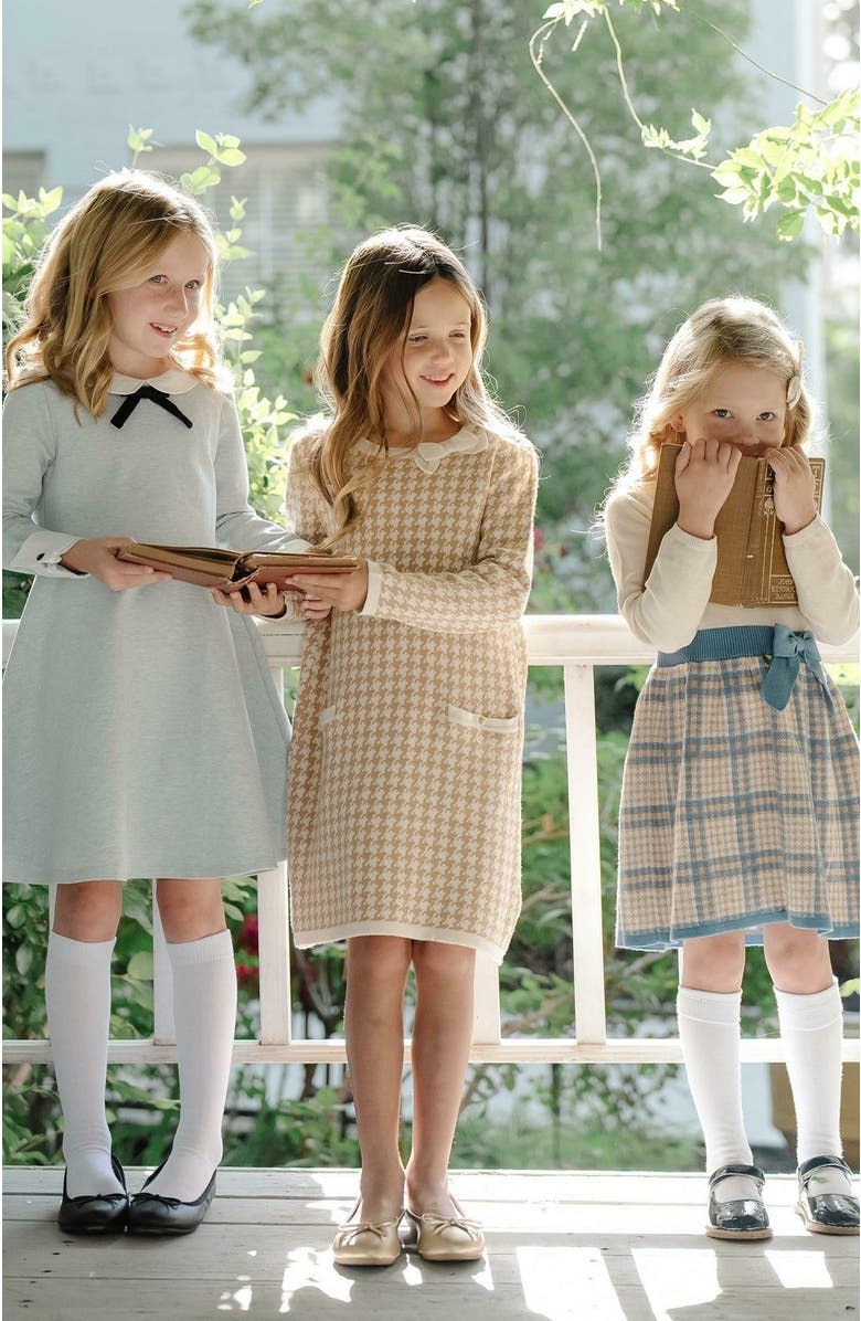 Hope & Henry Girls' French Look Ponte Dress with Bow, Kids, Alternate, color,