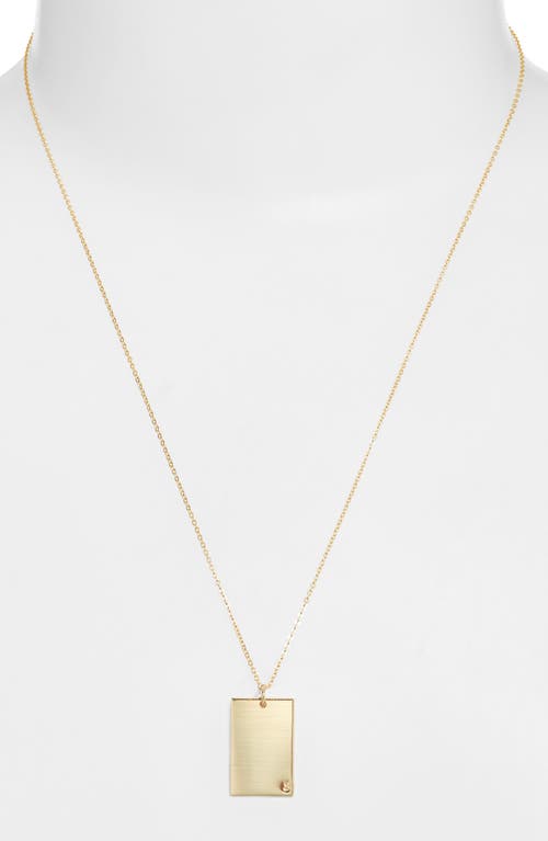 Set & Stones Goldie Initial Tag Pendant Necklace In Gold