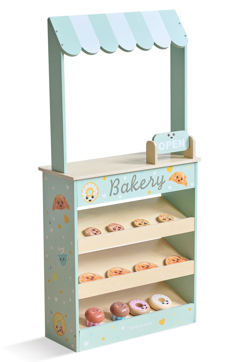 Teamson Kids Jolly Pals Bakery Stand Playset, Alternate, color, Green