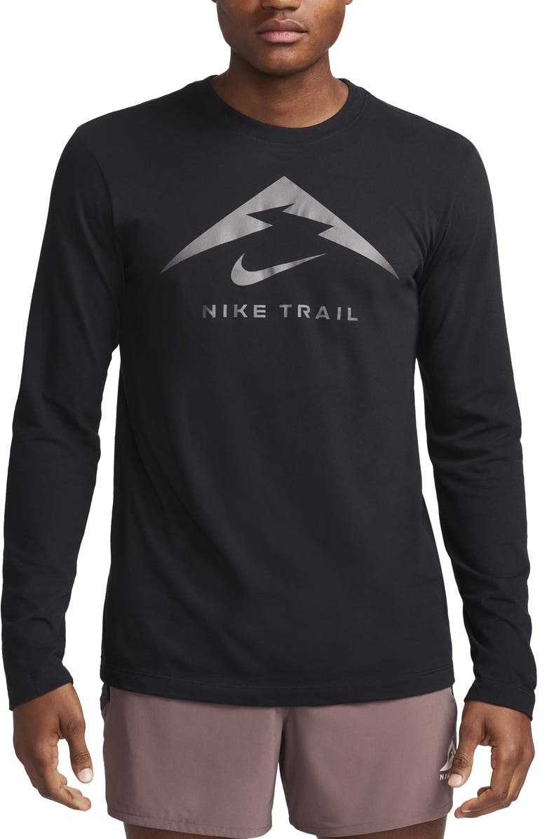 Nike Dri-FIT Long Sleeve Trail Running Graphic T-Shirt, Main, color, 