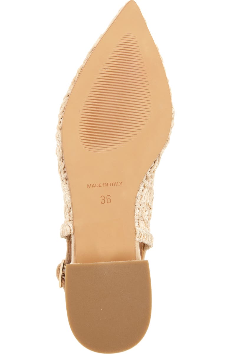 Cordani Nika Slingback Woven Raffia Flat, Alternate, color, Beige