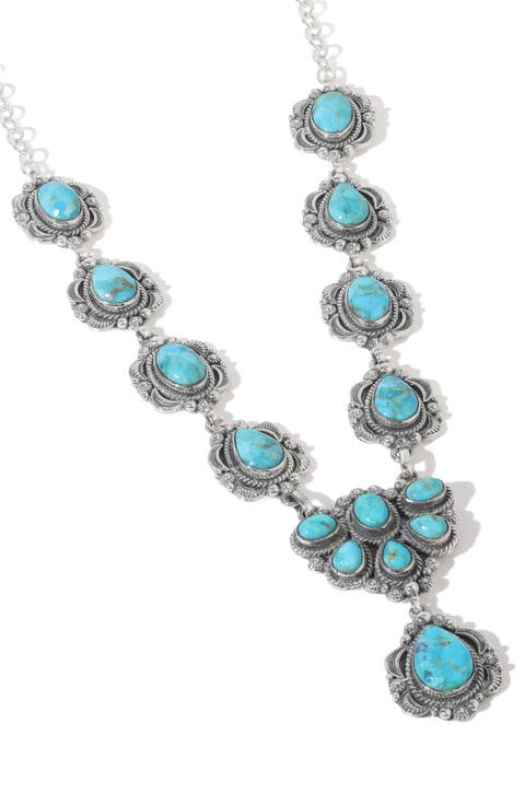 Turquoise Silver Plated Pendant Necklace