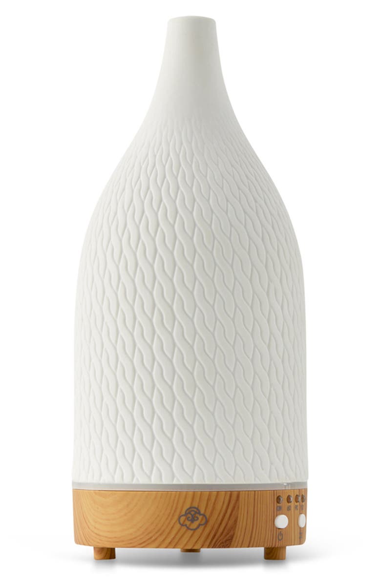 SERENE HOUSE Crochet Ceramic Ultrasonic Diffuser, Main, color, White
