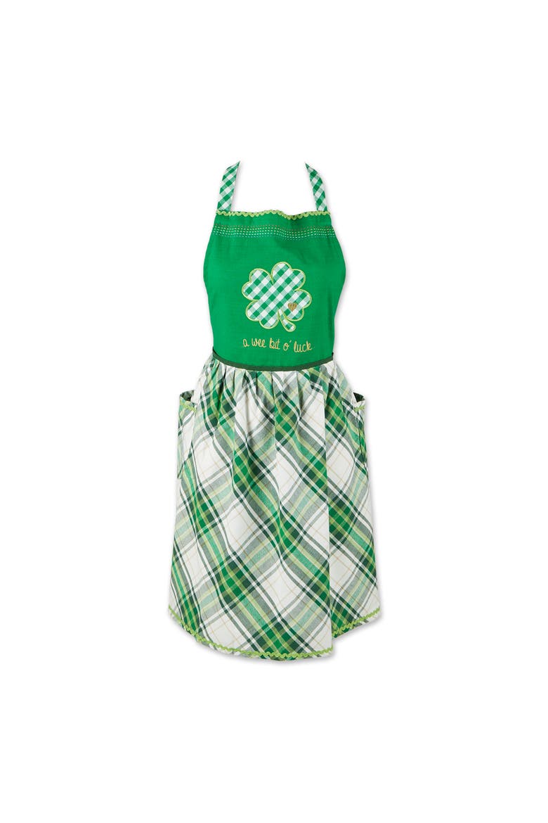 Lucky Clover Embellished Apron, Main, color, Lucky Clover