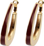 Panacea Enamel Hoop Earrings