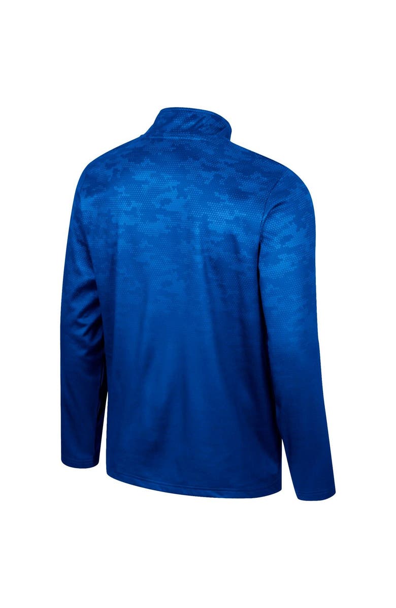 COLOSSEUM Men's Colosseum  Royal Kansas Jayhawks The Machine Half-Zip Jacket, Alternate, color, 