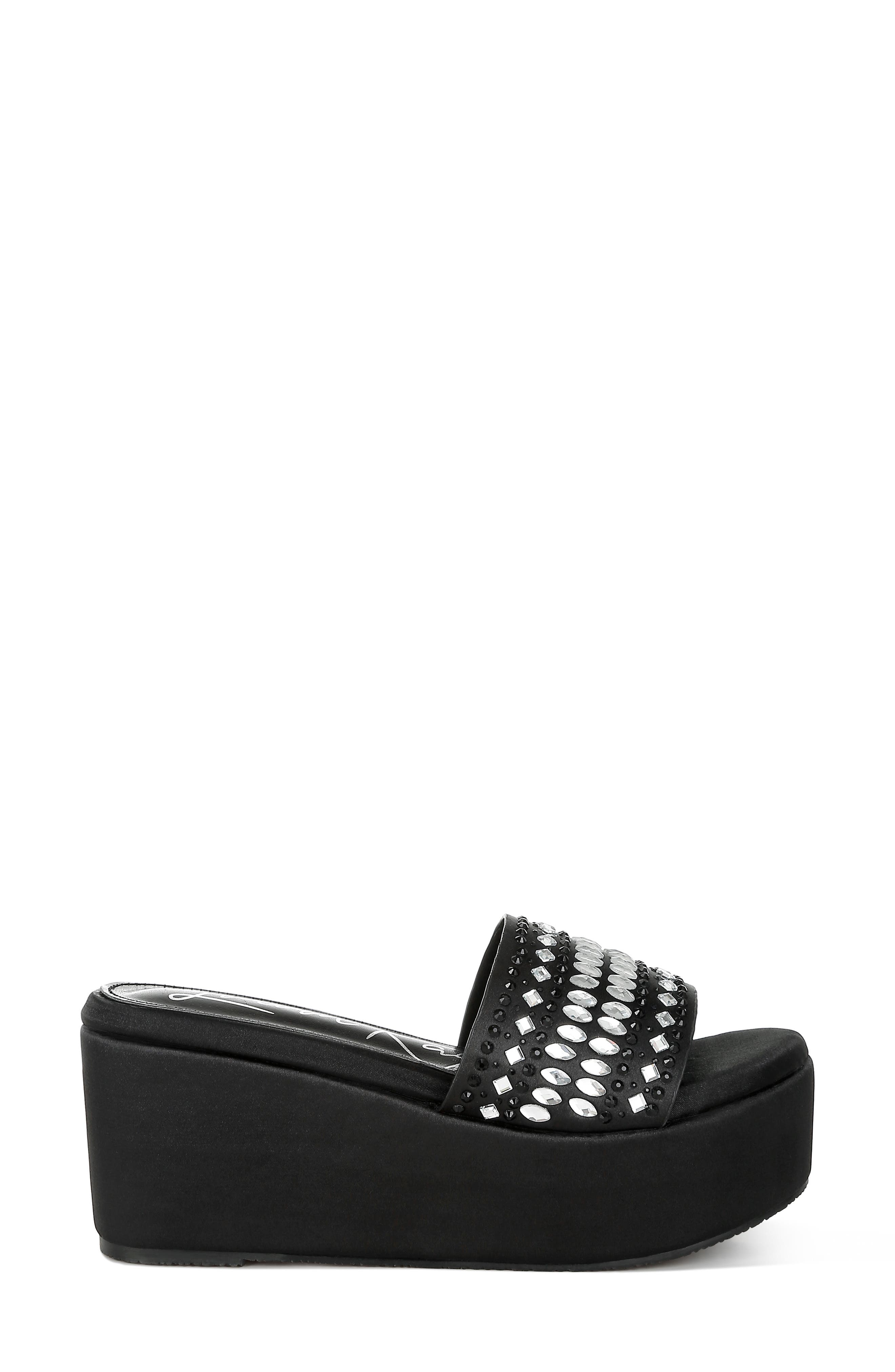 LONDON RAG Batanga Platform Wedge Sandal, Alternate, color, Black