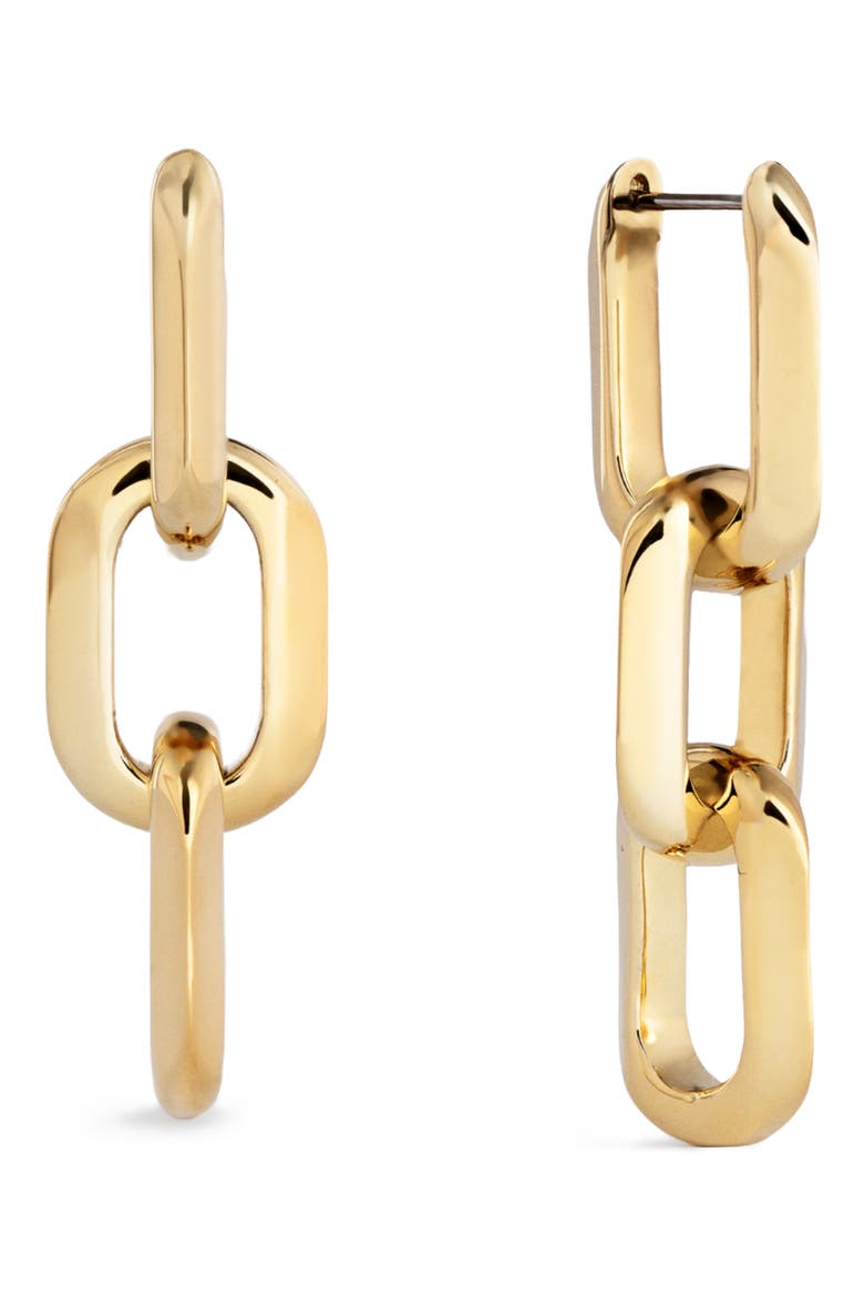 Eve Triple Link Drop Earrings, Main, color, GOLD