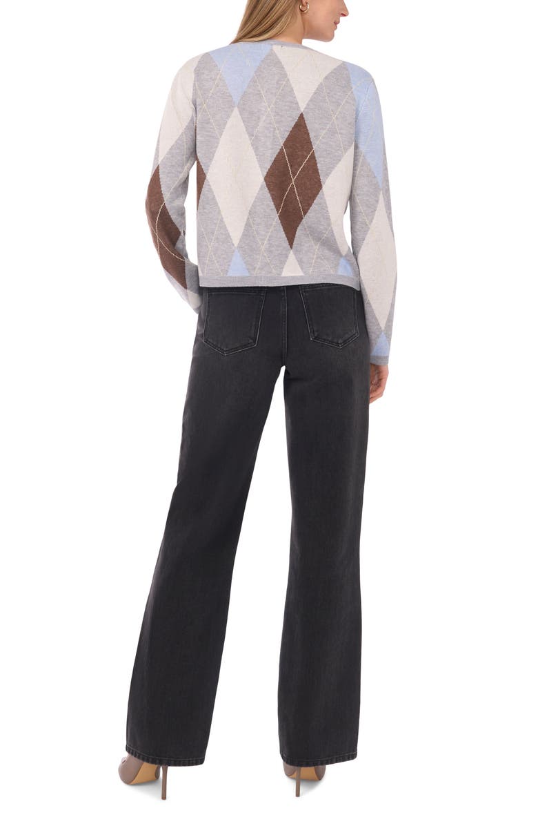 Halogen<sup>®</sup> Argyle Cardigan, Alternate, color, Light Heather Grey