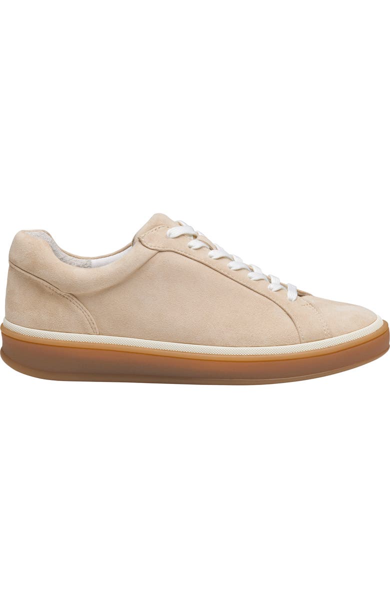 Johnston & Murphy Ashley Sneaker, Alternate, color, Sand Kid Suede