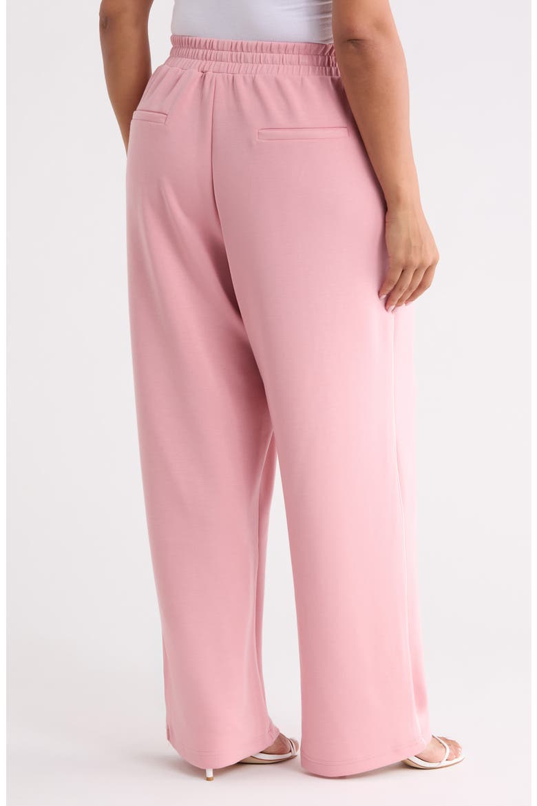 Tie Waist Sweatpants With Piping, Alternate, color, BLUSH