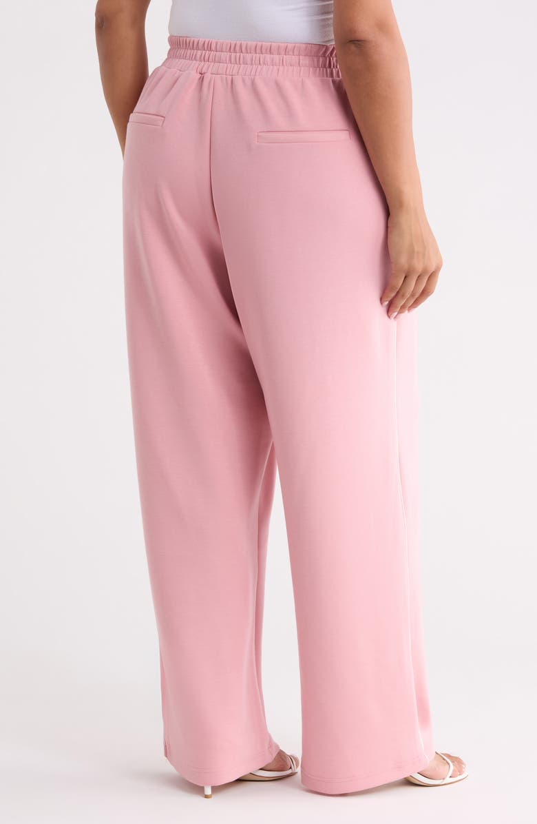 Bernardo Tie Waist Sweatpants With Piping, Alternate, color, Blush