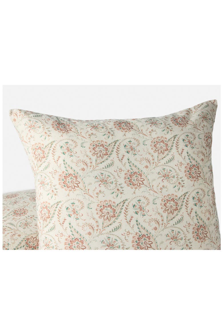 Ponderosa Print Throw Pillow Cover, Alternate, color, SEAFOAM W/GARNET
