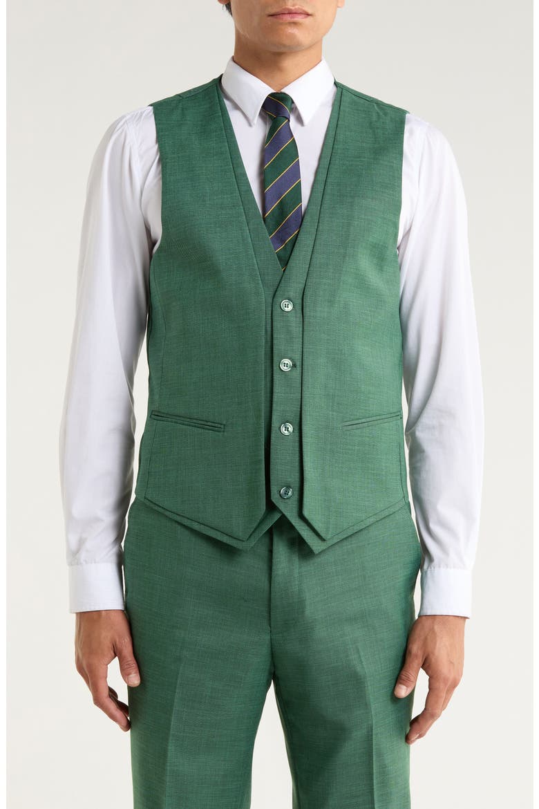Green Mélange 3-Piece Suit, Alternate, color, GREEN