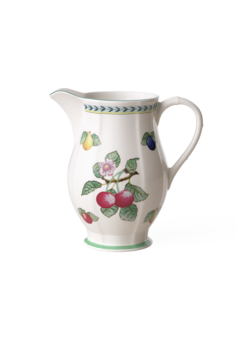 French Garden Fleurence Pitcher, Main, color, white