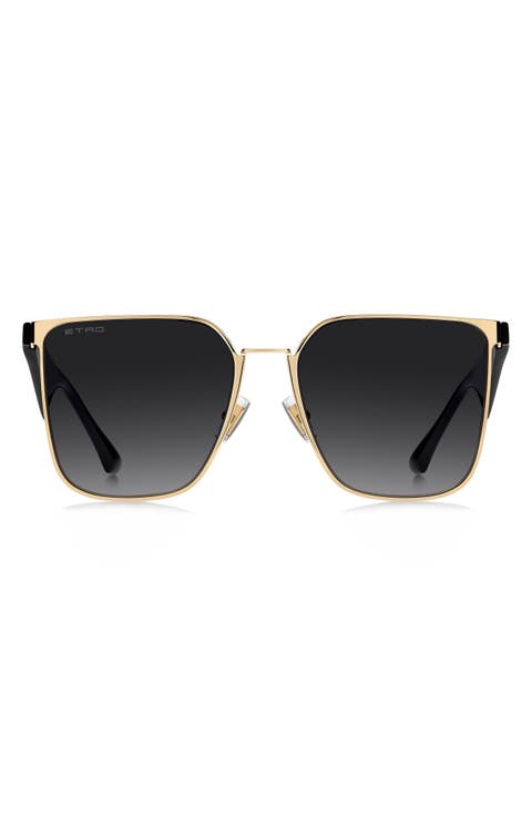 58mm Gradient Square Sunglasses