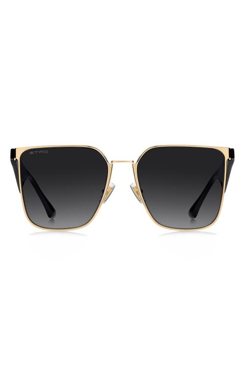 Etro 58mm Gradient Square Sunglasses In Gold