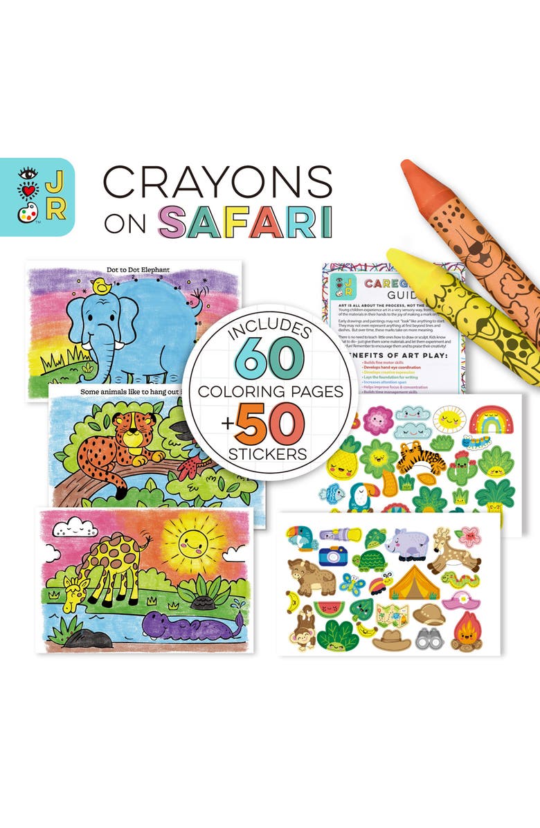BRIGHT STRIPES Crayons on Safari Activity Playset, Alternate, color, Multi