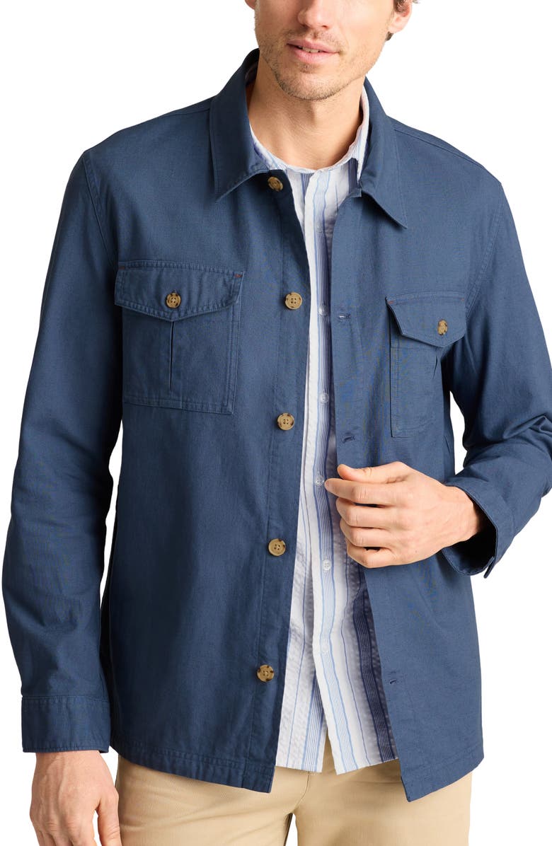 Bonobos One Fit Shirt Jacket, Main, color, French Blue